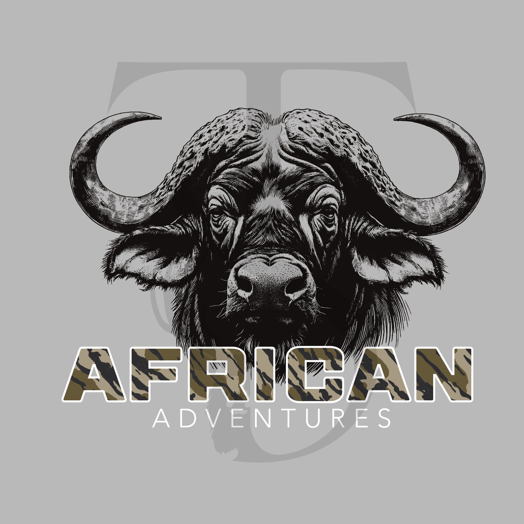 T-Shirt African Adventures – Tête de buffle