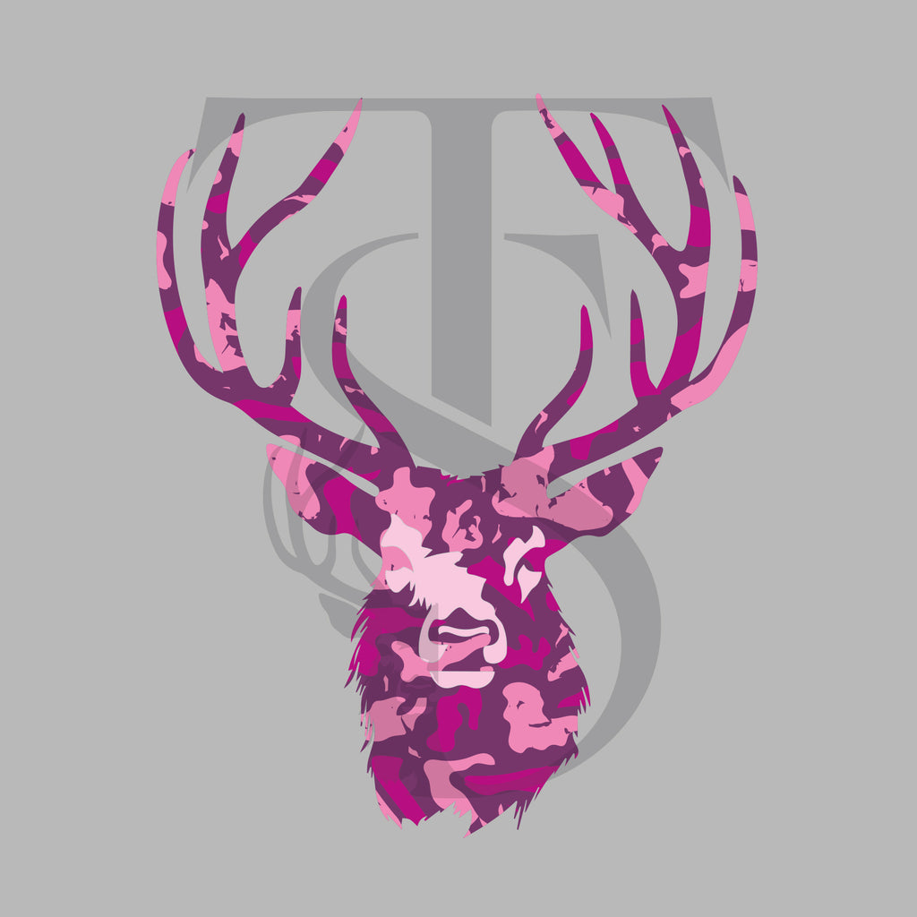 T-Shirt Cerf Camouflage pink – Élégance sauvage pour les femmes