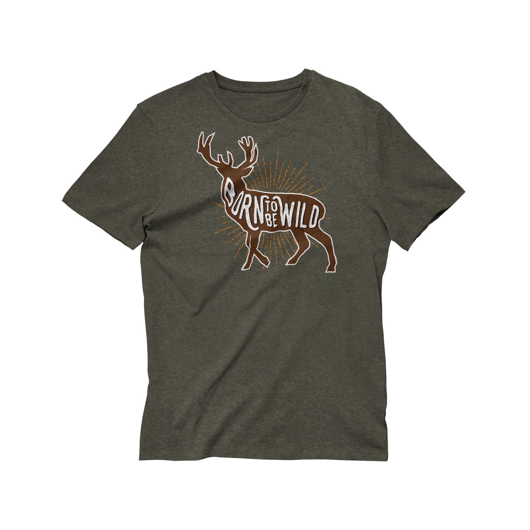 T-Shirt Born to Be Wild – Cerf Graphique Esprit Nature