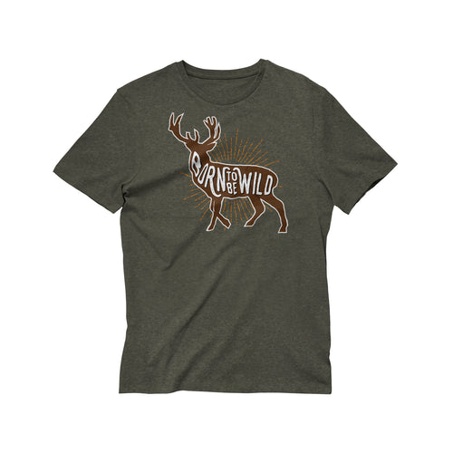 T-Shirt Born to Be Wild – Cerf Graphique Esprit Nature