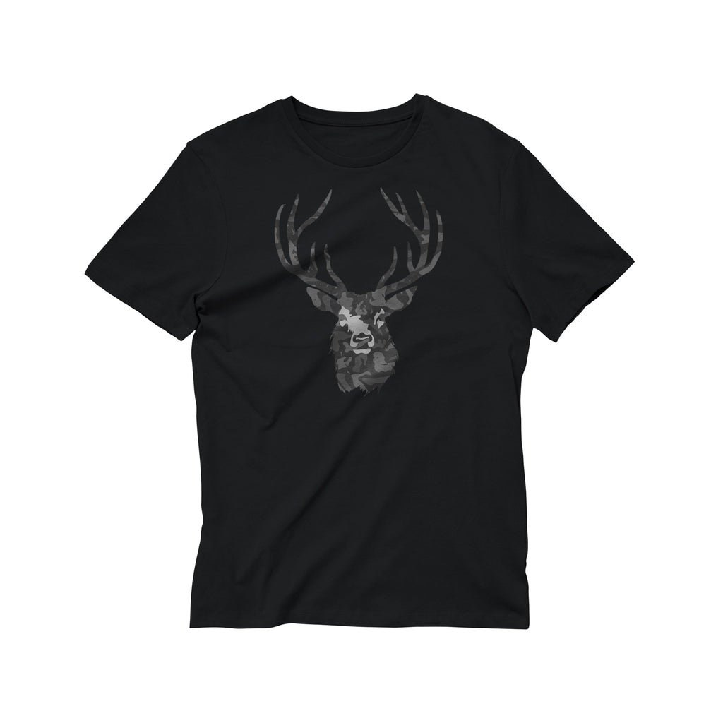 T-Shirt Cerf Camouflage black – Style Élégant & Sauvage