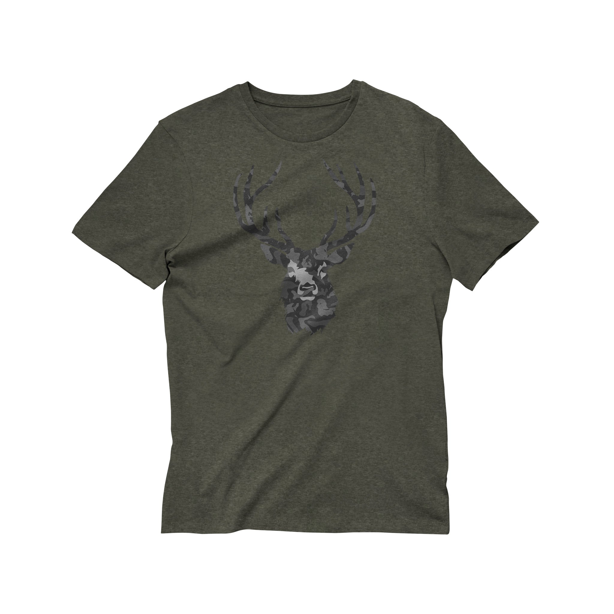 T-Shirt Cerf Camouflage black – Style Élégant & Sauvage