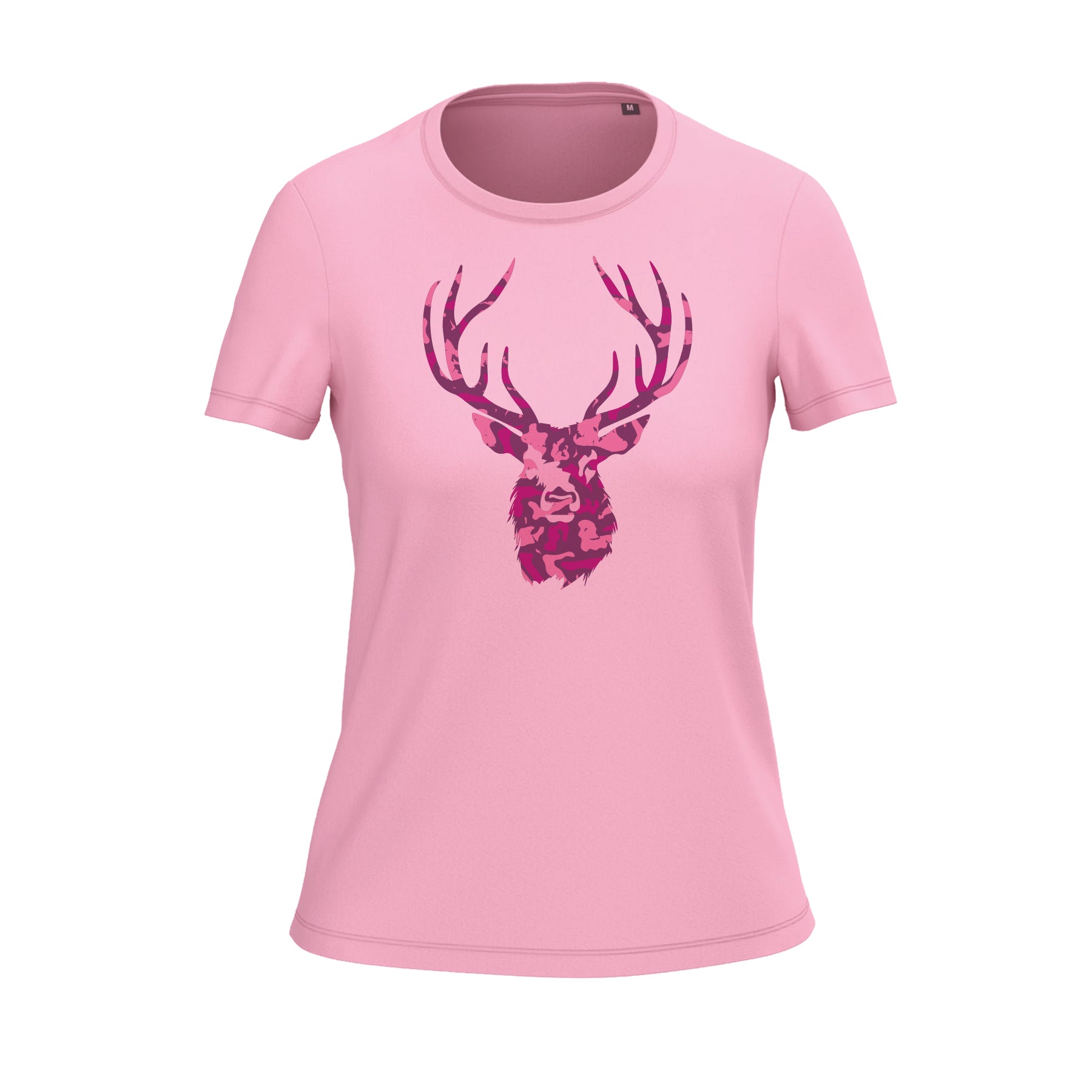 T-Shirt Cerf Camouflage pink – Élégance sauvage pour les femmes