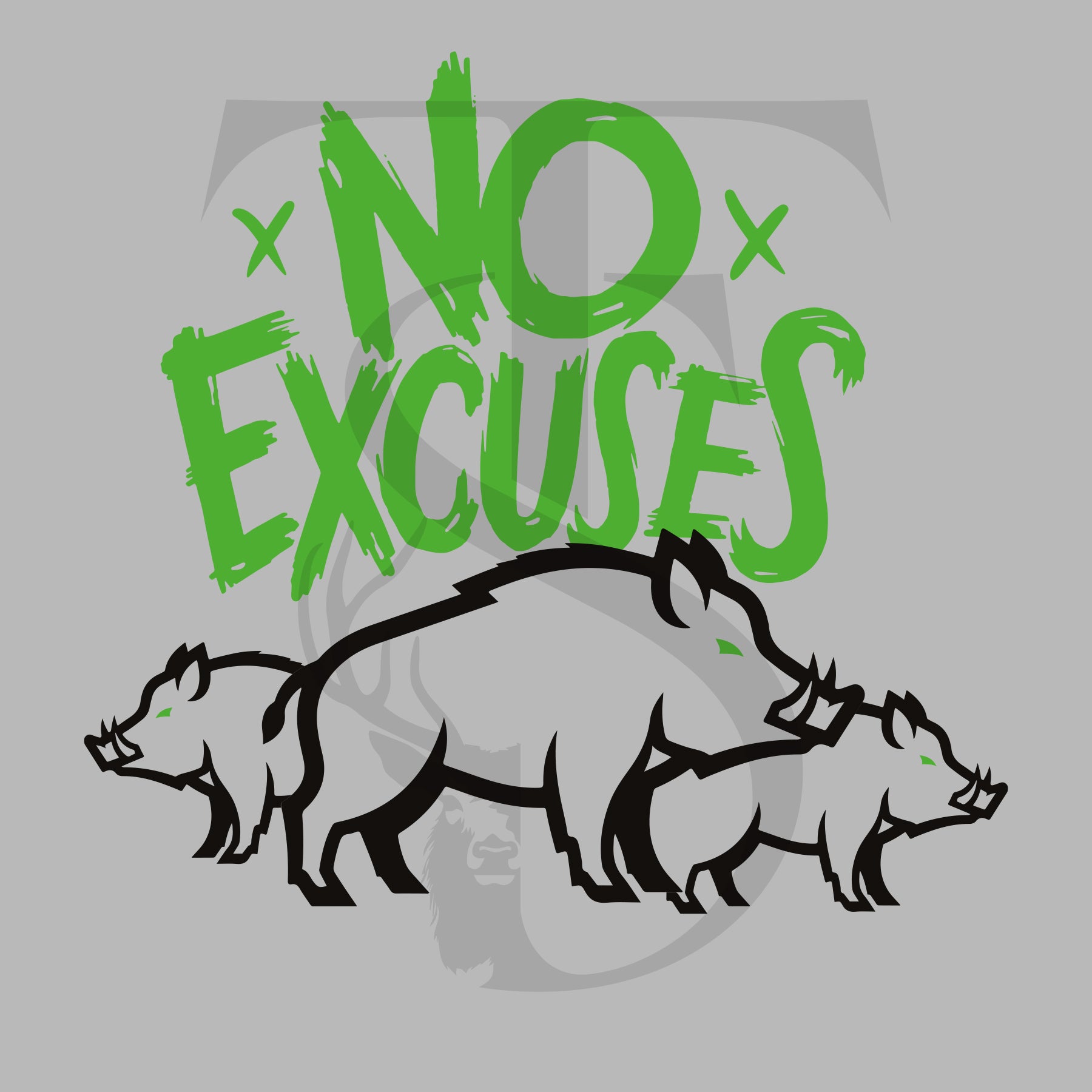 T-Shirt No Excuses Sanglier – Style Urbain & Esprit Combatif