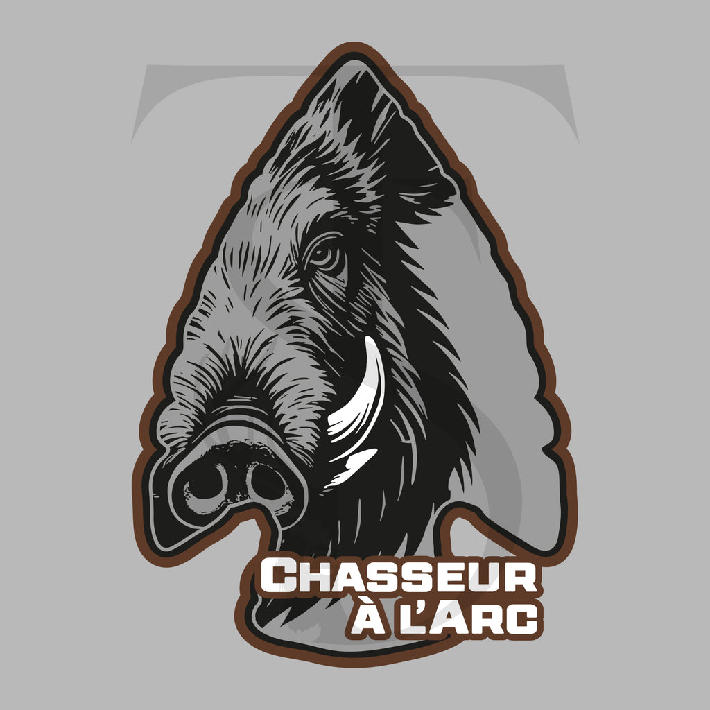 T-Shirt Chasseur à l'Arc – Sanglier Pointe de Flèche